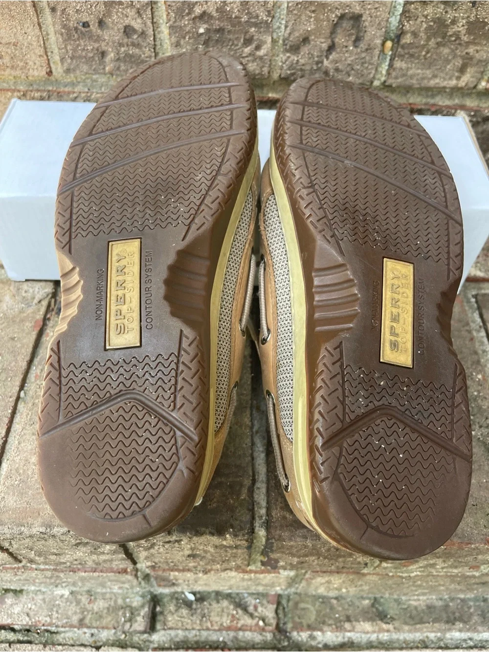 Sperry Top Slider Tan Leather Boat Shoes Men’s Size 10M